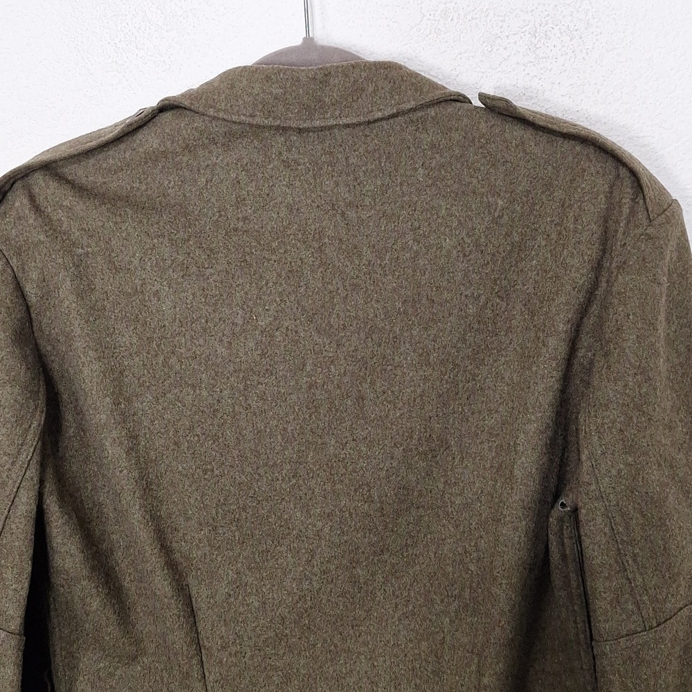 Vintage 1960 WAGNER & Co. British Army Wool Field Olive Military Jacket Size L - Picture 7 of 9